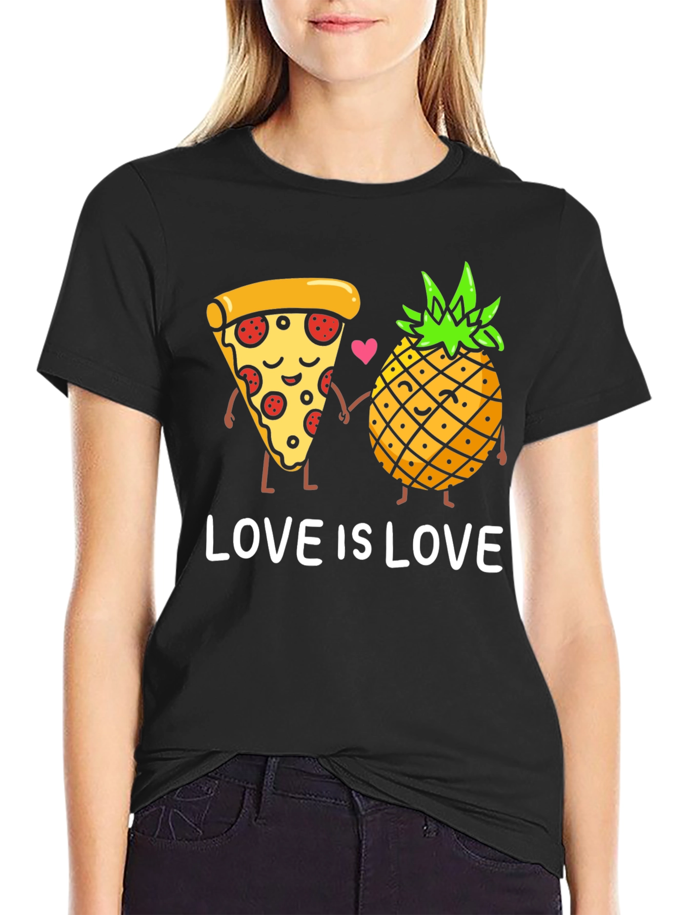 Pizza & Pineapple Love is Love Graphic Tee