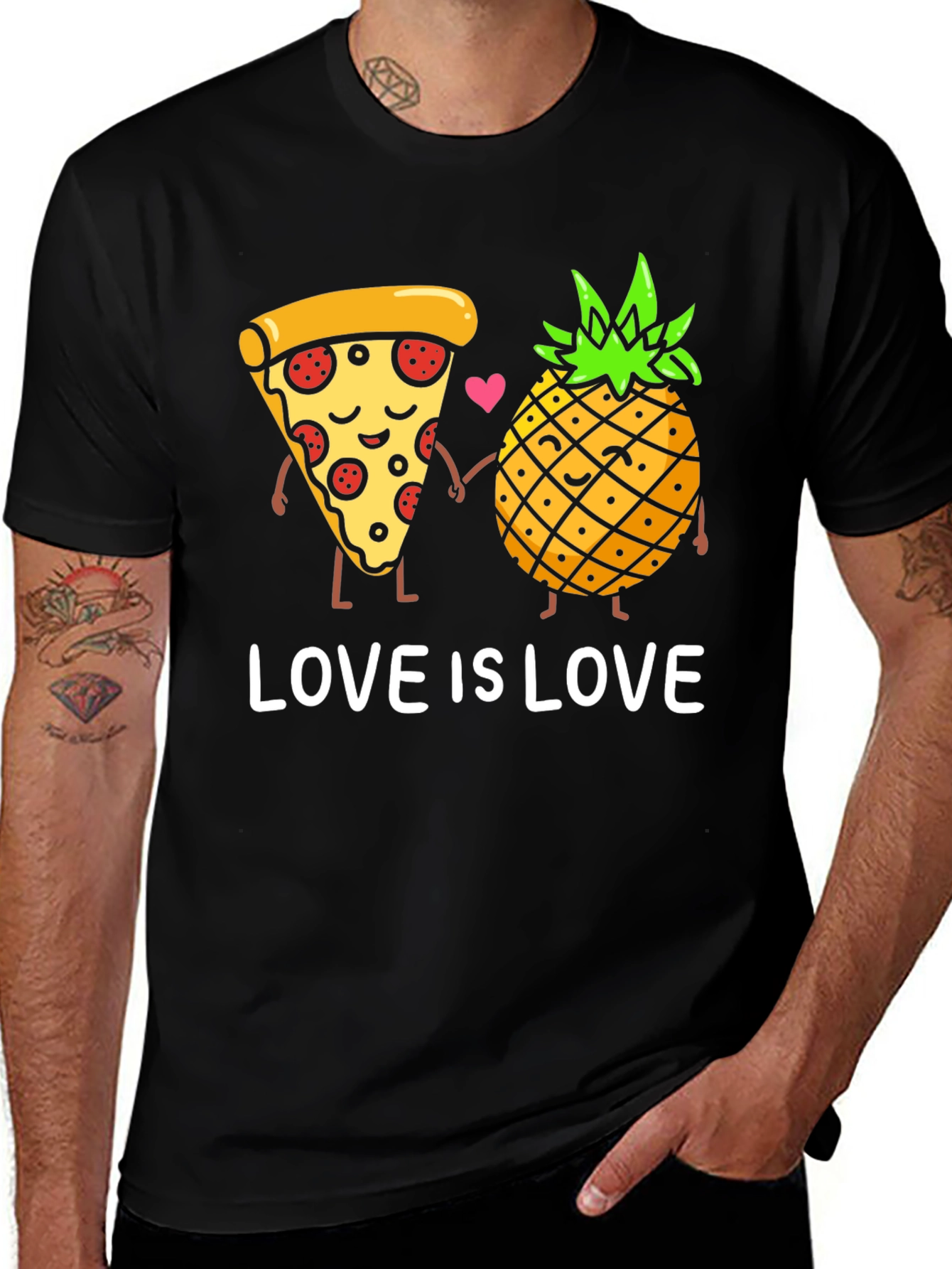 Pizza & Pineapple Love is Love Graphic Tee
