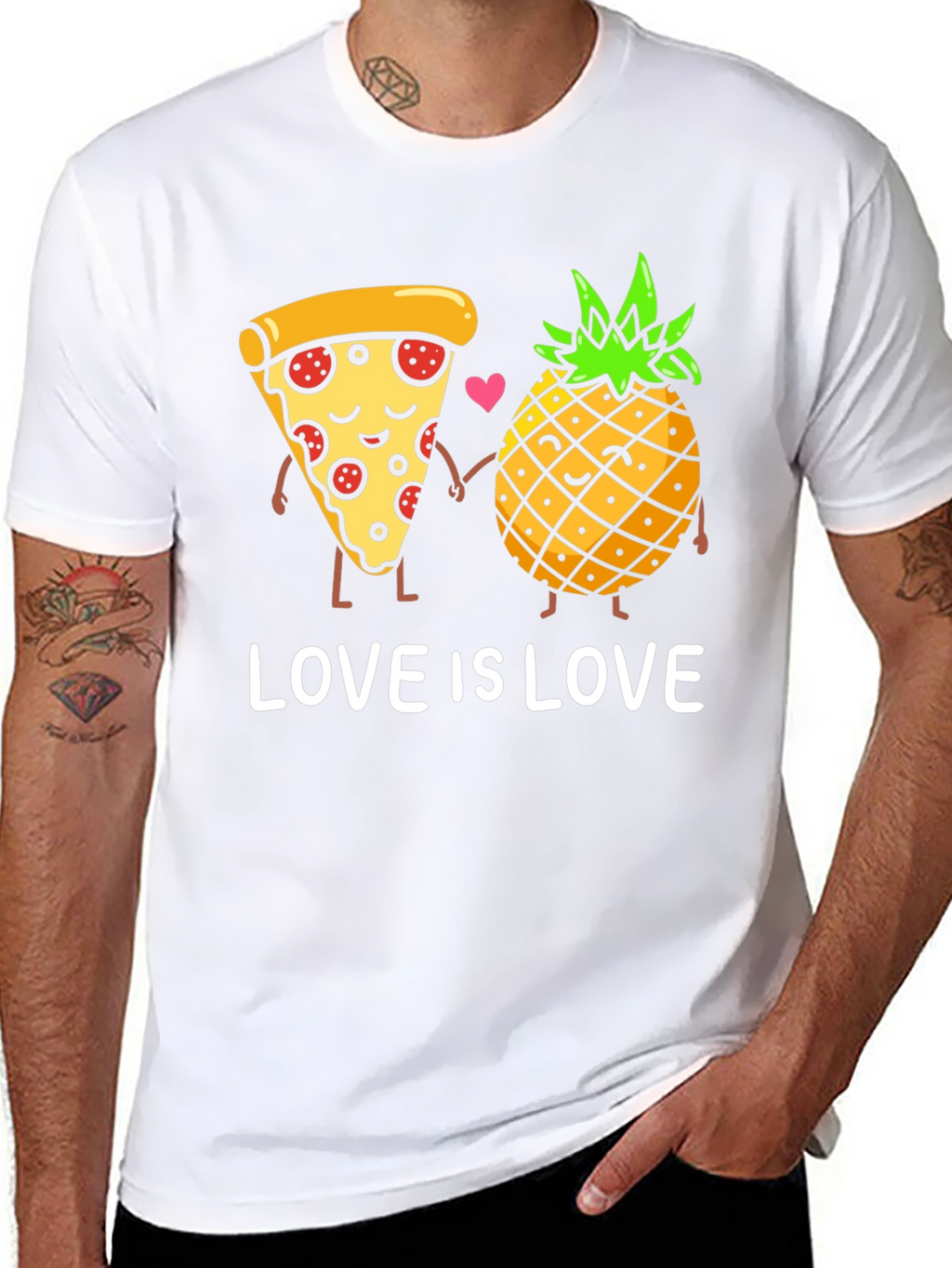 Pizza & Pineapple Love is Love Graphic Tee