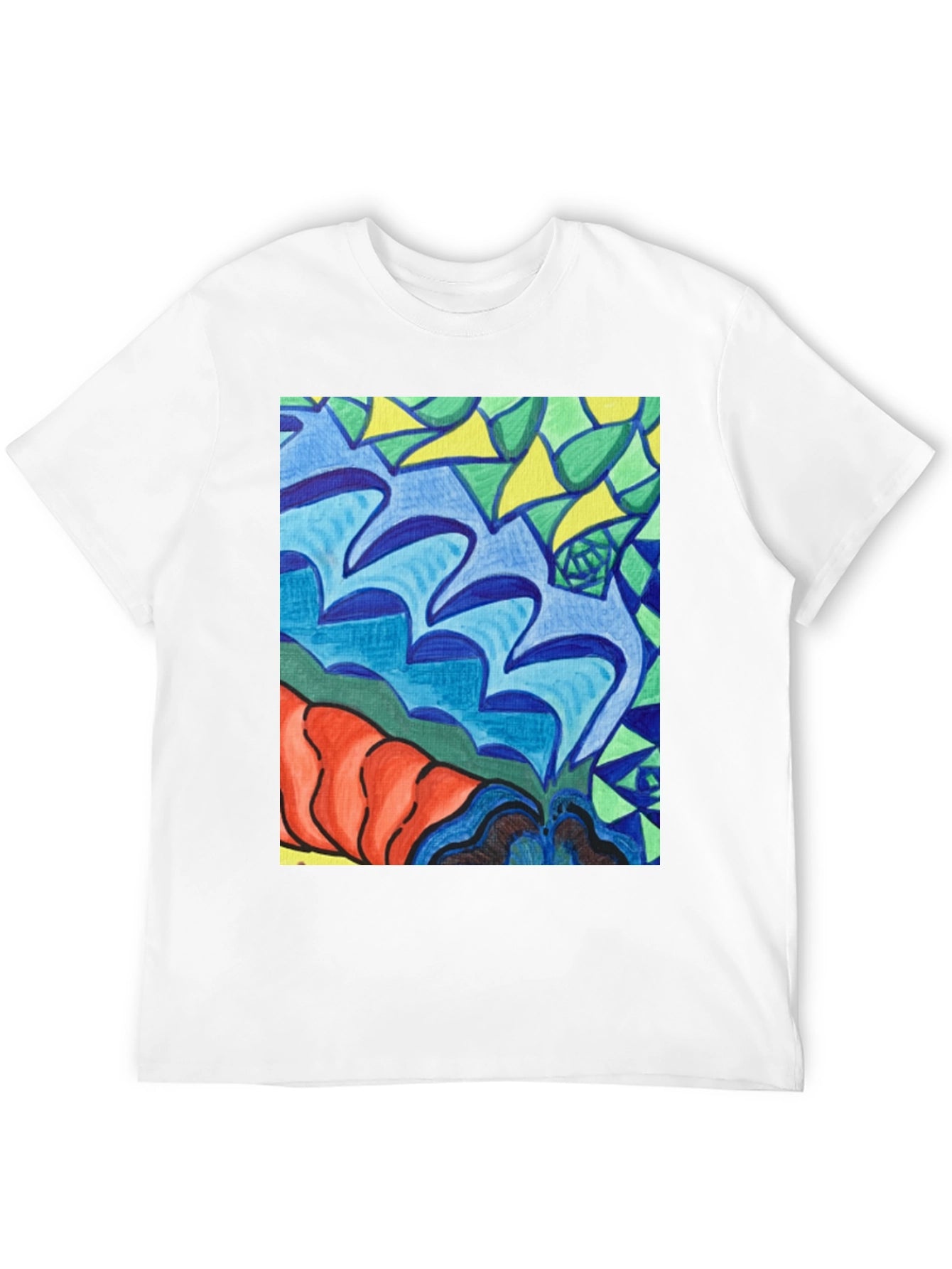 Abstract Art Tee - Bold Colors Unique Design