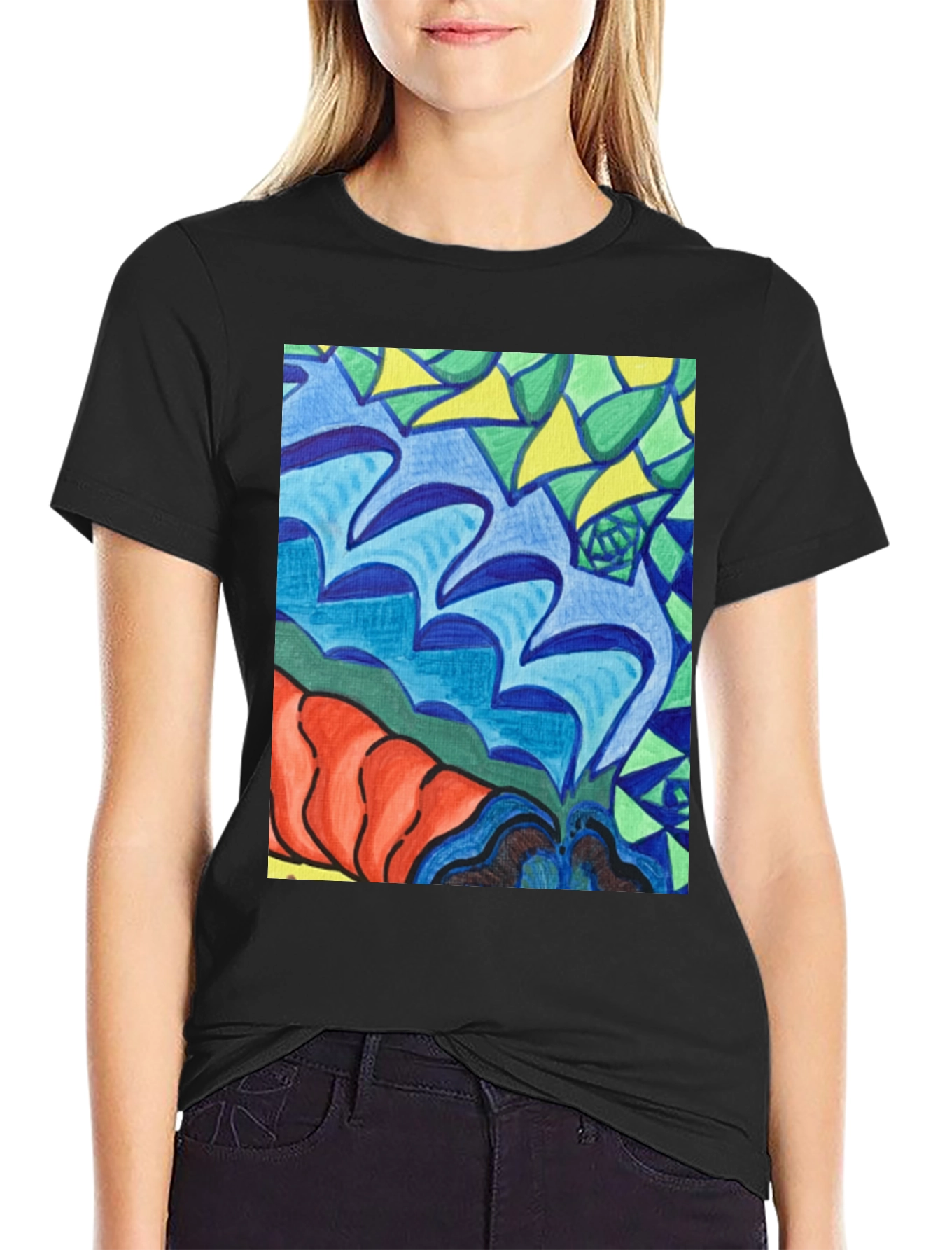 Abstract Art Tee - Bold Colors Unique Design