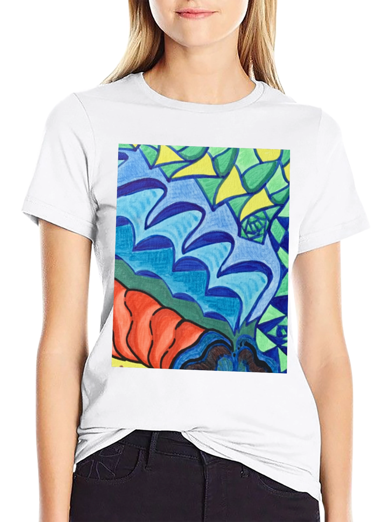 Abstract Art Tee - Bold Colors Unique Design
