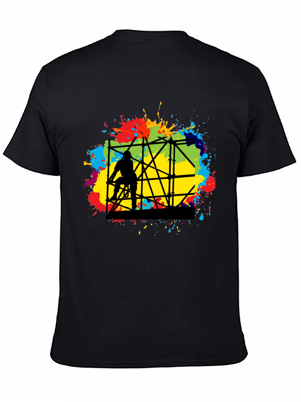 Abstract Scaffolding Graphic T-Shirt