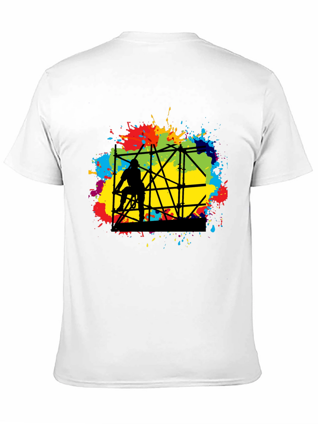 Abstract Scaffolding Graphic T-Shirt