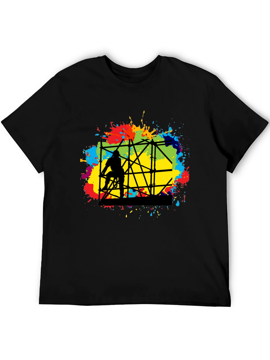 Abstract Scaffolding Graphic T-Shirt