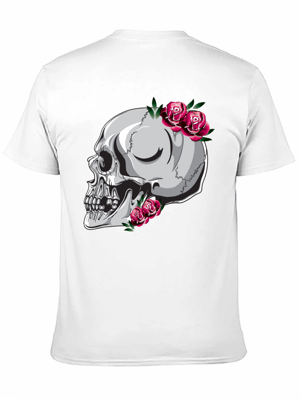 Skull and Roses Graphic Tee - Unique Design