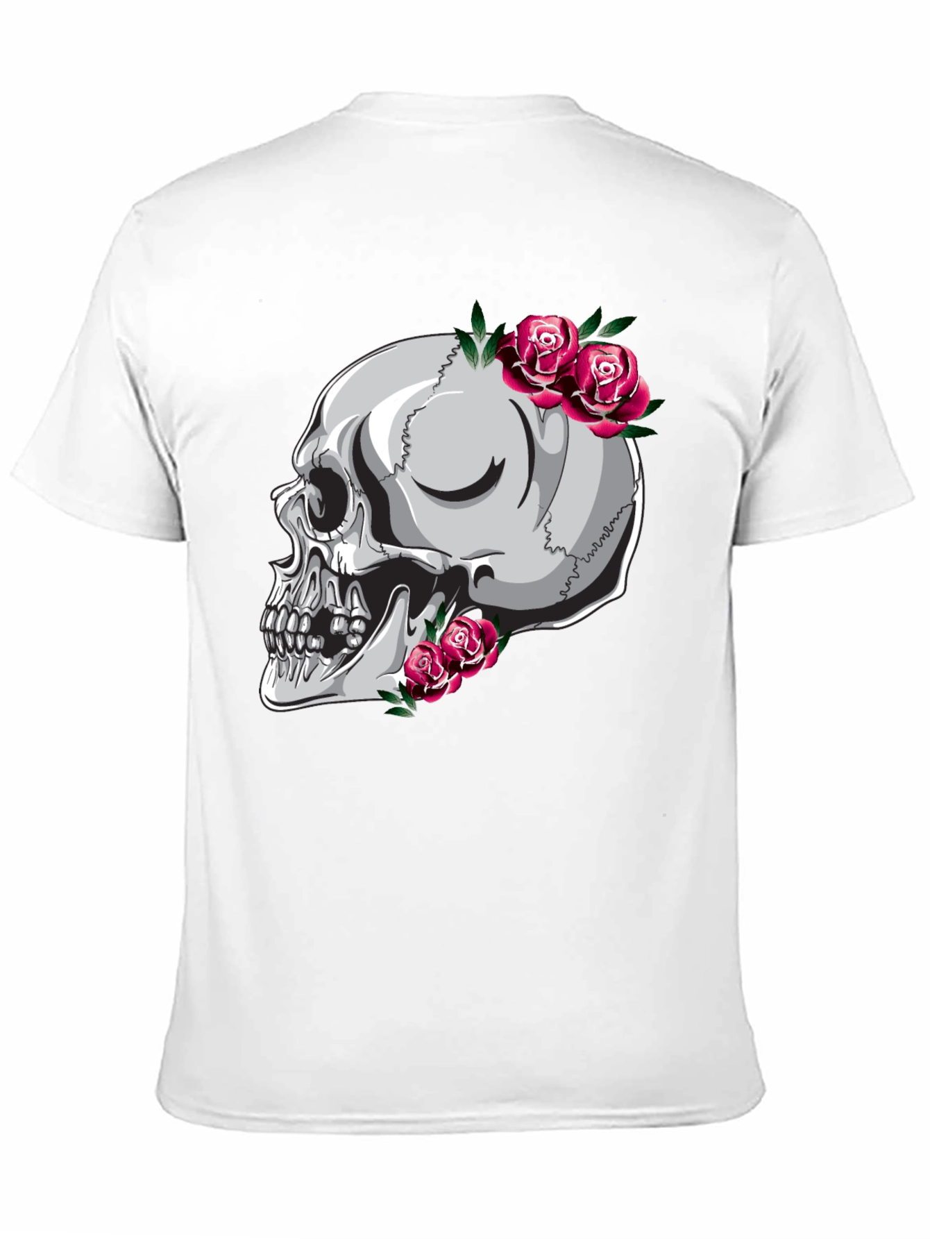 Skull and Roses Graphic Tee - Unique Design