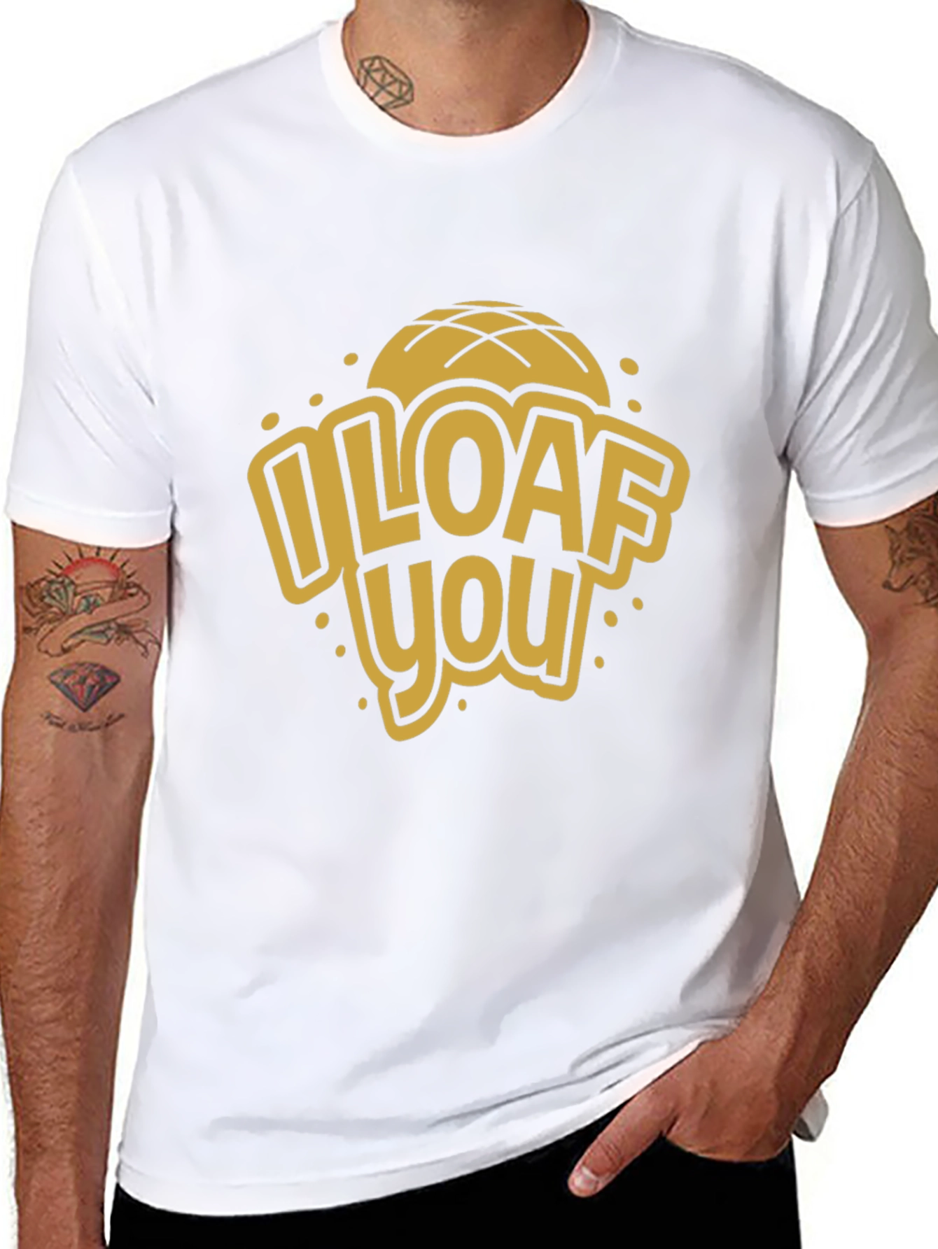 I Loaf You Graphic Tee - Novelty Bread Lover T-Shirt