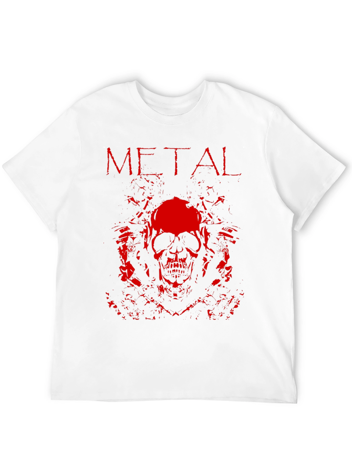 Metal Skull Graphic T-Shirt - Rock Style