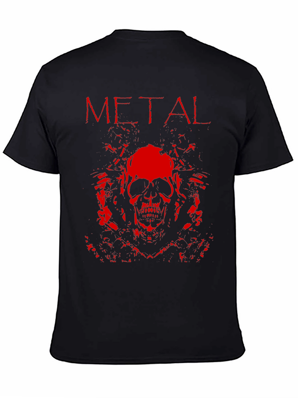 Metal Skull Graphic T-Shirt - Rock Style