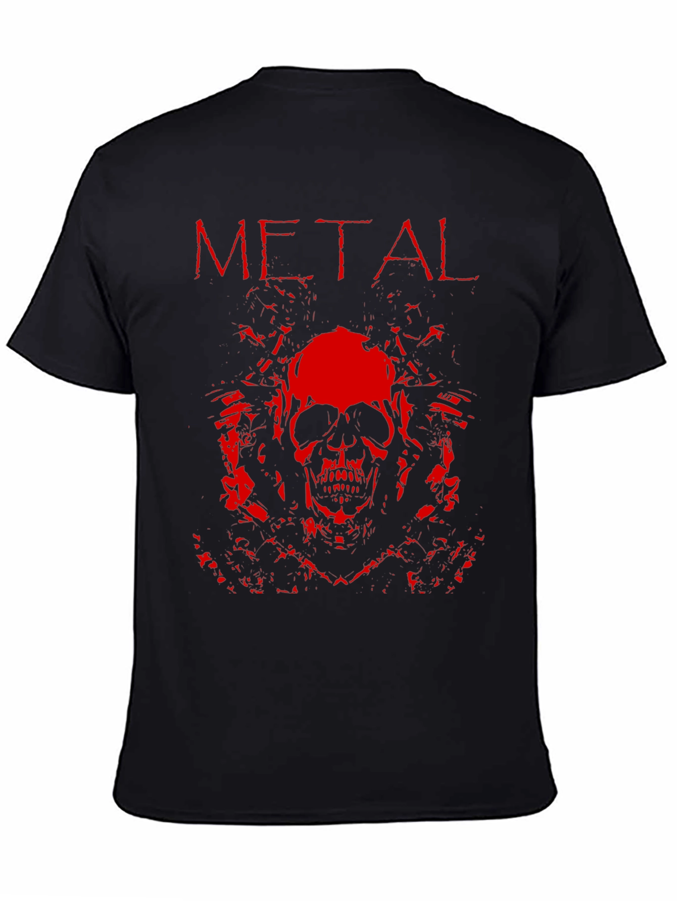 Metal Skull Graphic T-Shirt - Rock Style
