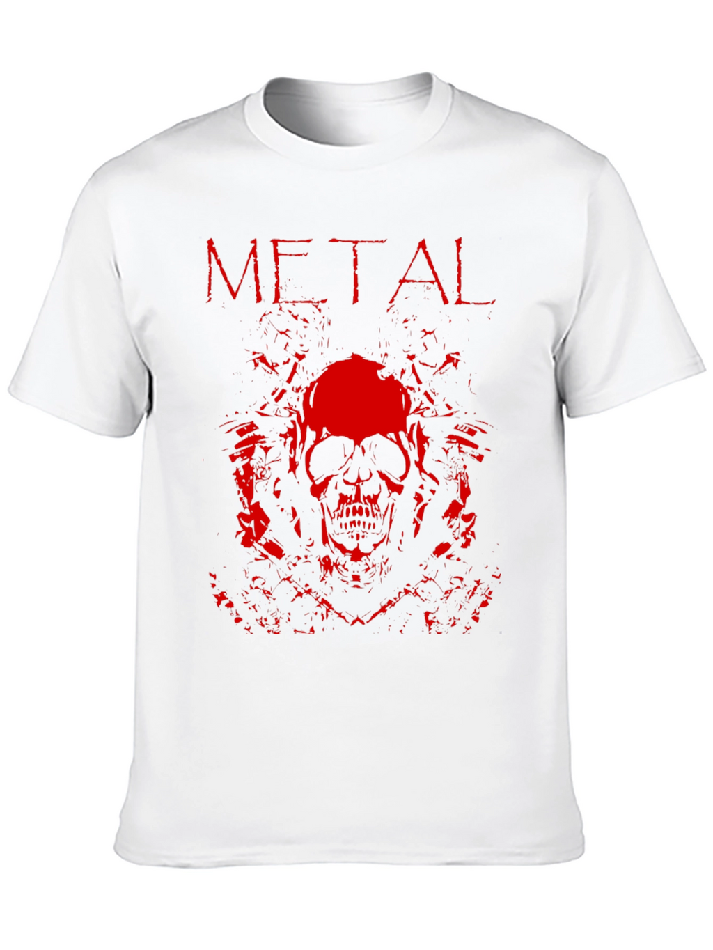Metal Skull Graphic T-Shirt - Rock Style