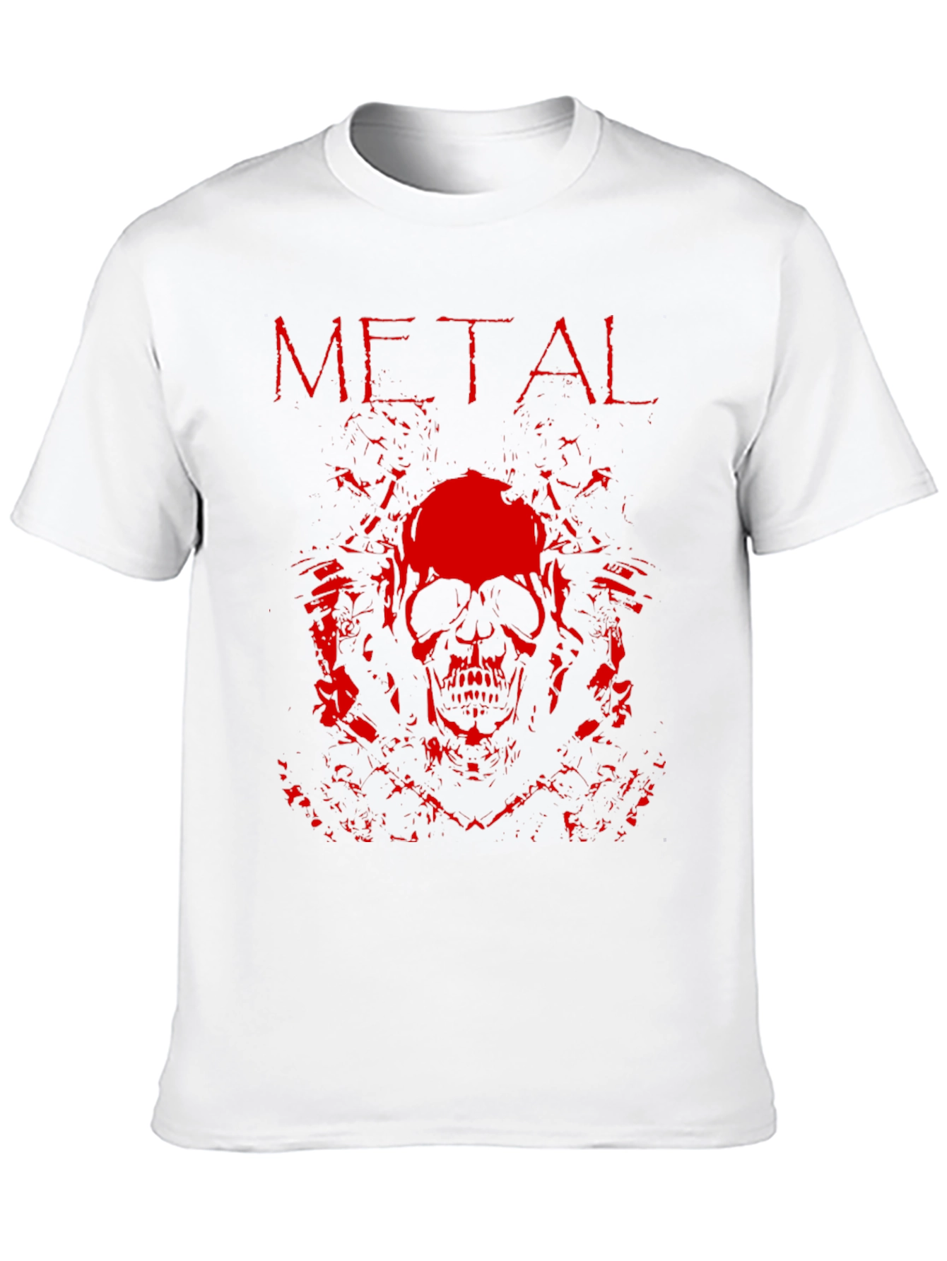 Metal Skull Graphic T-Shirt - Rock Style