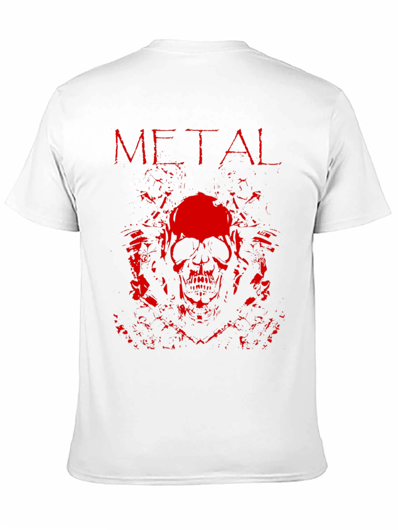Metal Skull Graphic T-Shirt - Rock Style