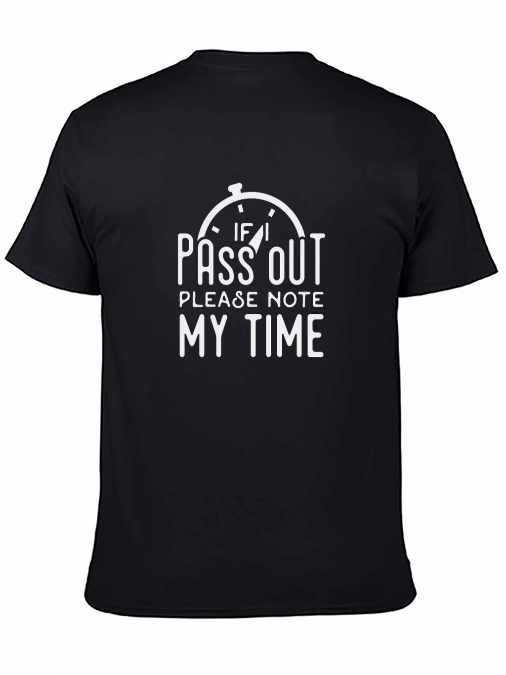 Funny Pass Out Graphic Tee - Black Cotton T-Shirt
