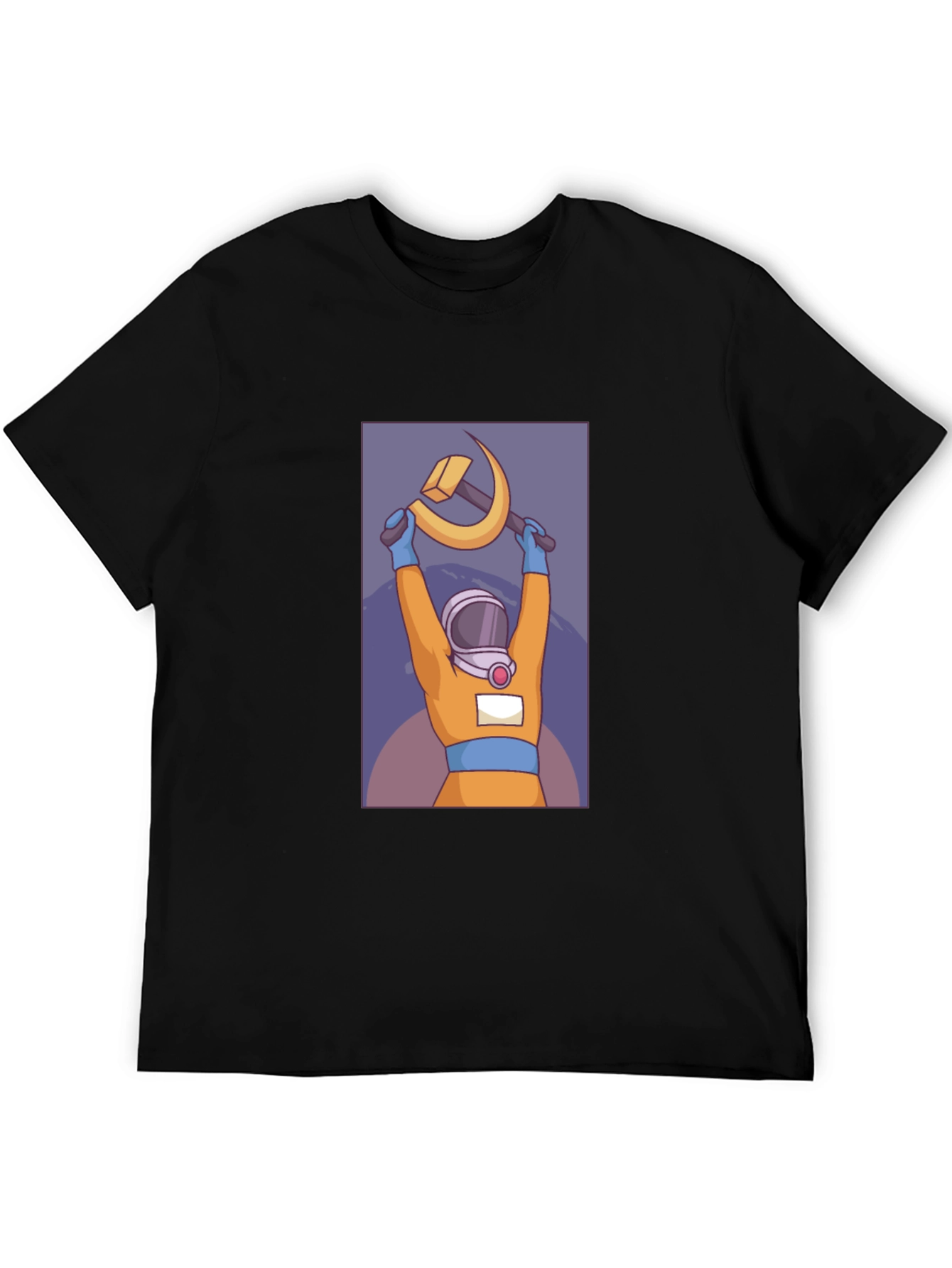 Astronaut Hammer & Sickle Graphic T-Shirt