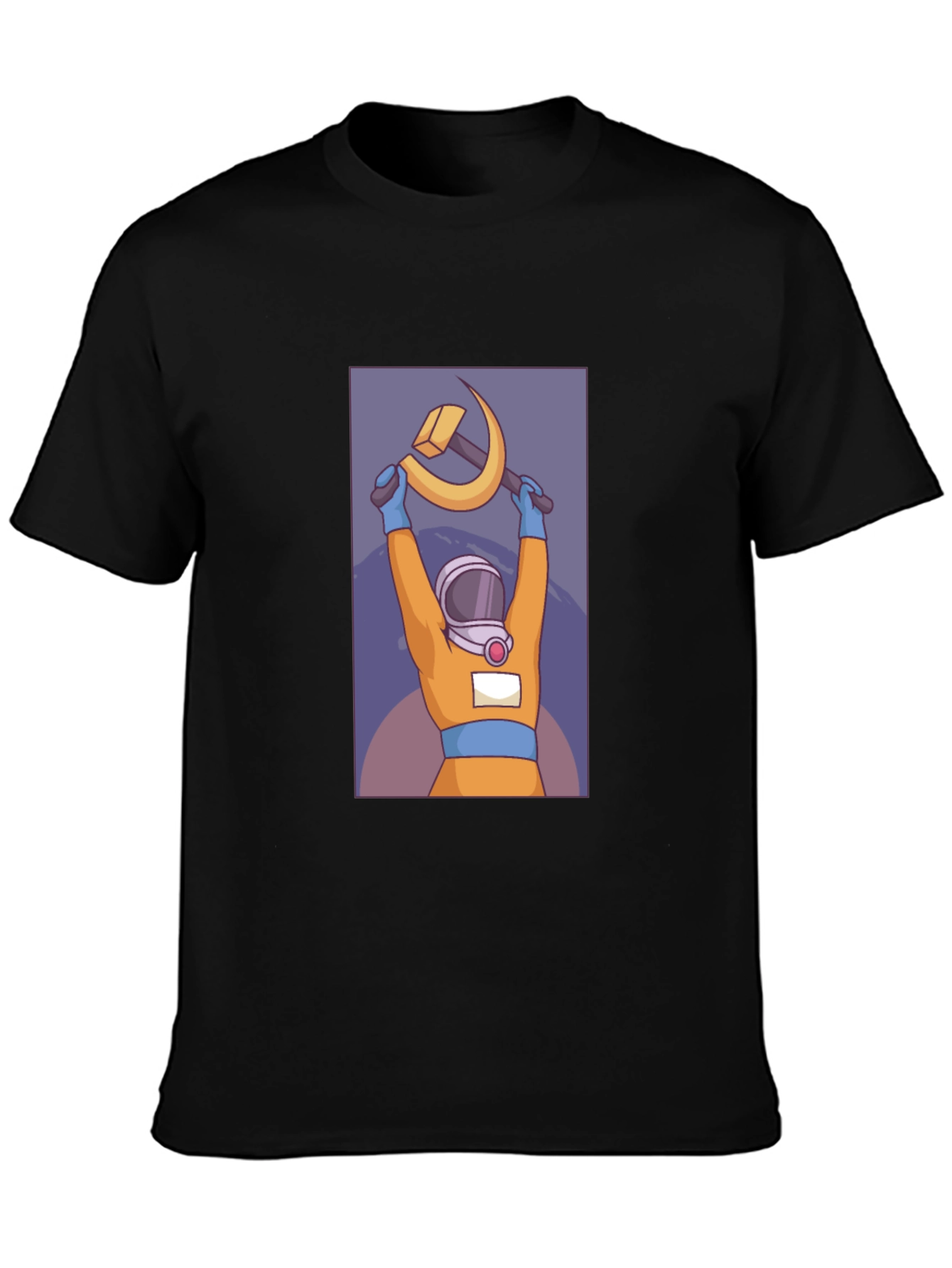 Astronaut Hammer & Sickle Graphic T-Shirt