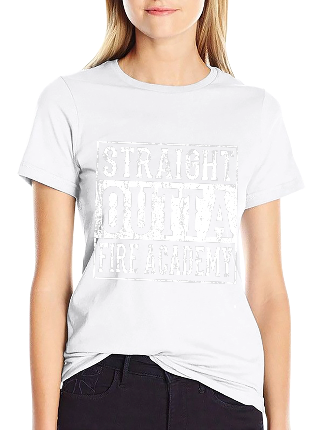Straight Outta Fire Academy Black T-Shirt