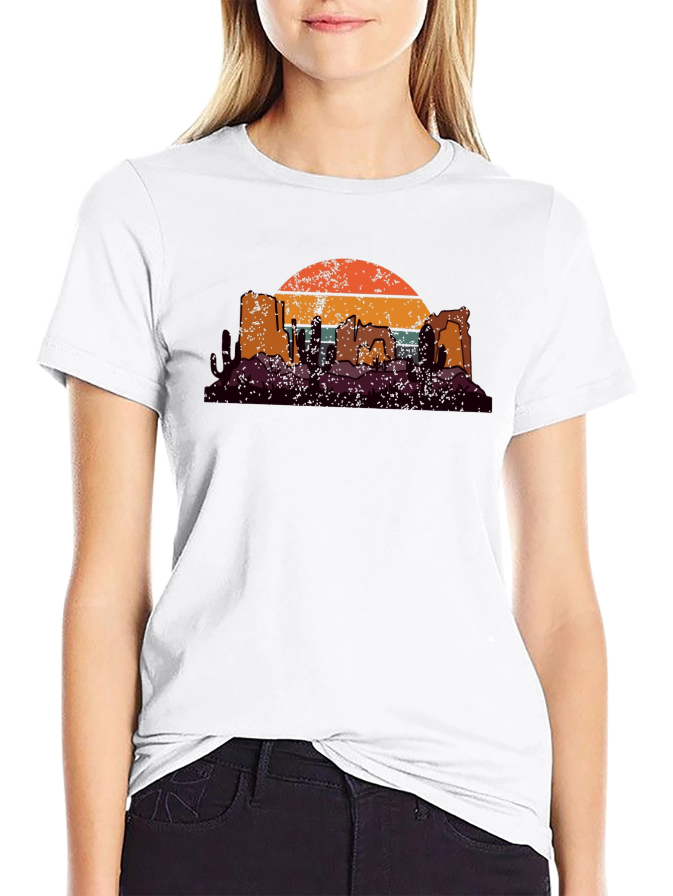 Retro Desert Sunset Graphic T-Shirt