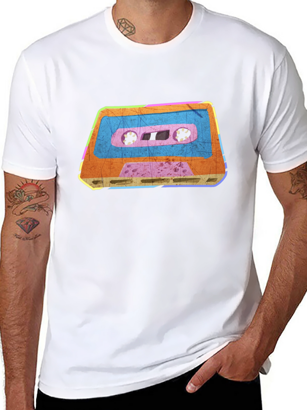 Retro Cassette Tape Graphic T-Shirt