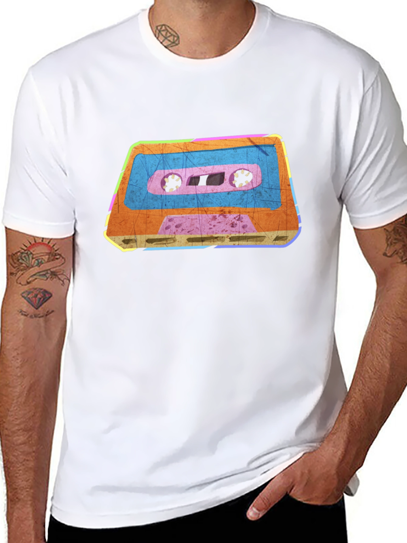 Retro Cassette Tape Graphic T-Shirt
