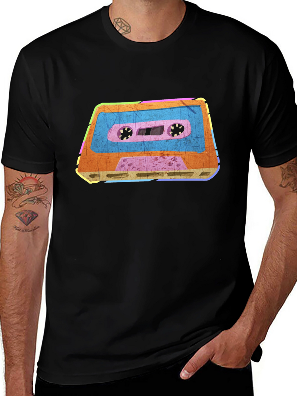 Retro Cassette Tape Graphic T-Shirt