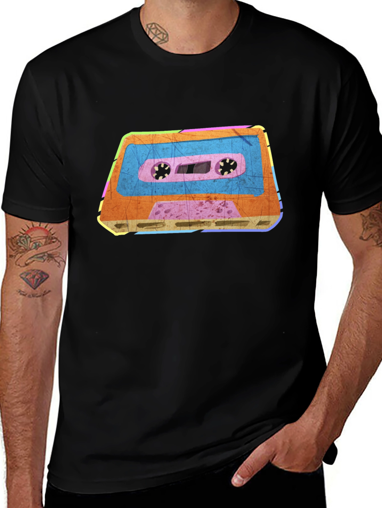 Retro Cassette Tape Graphic T-Shirt