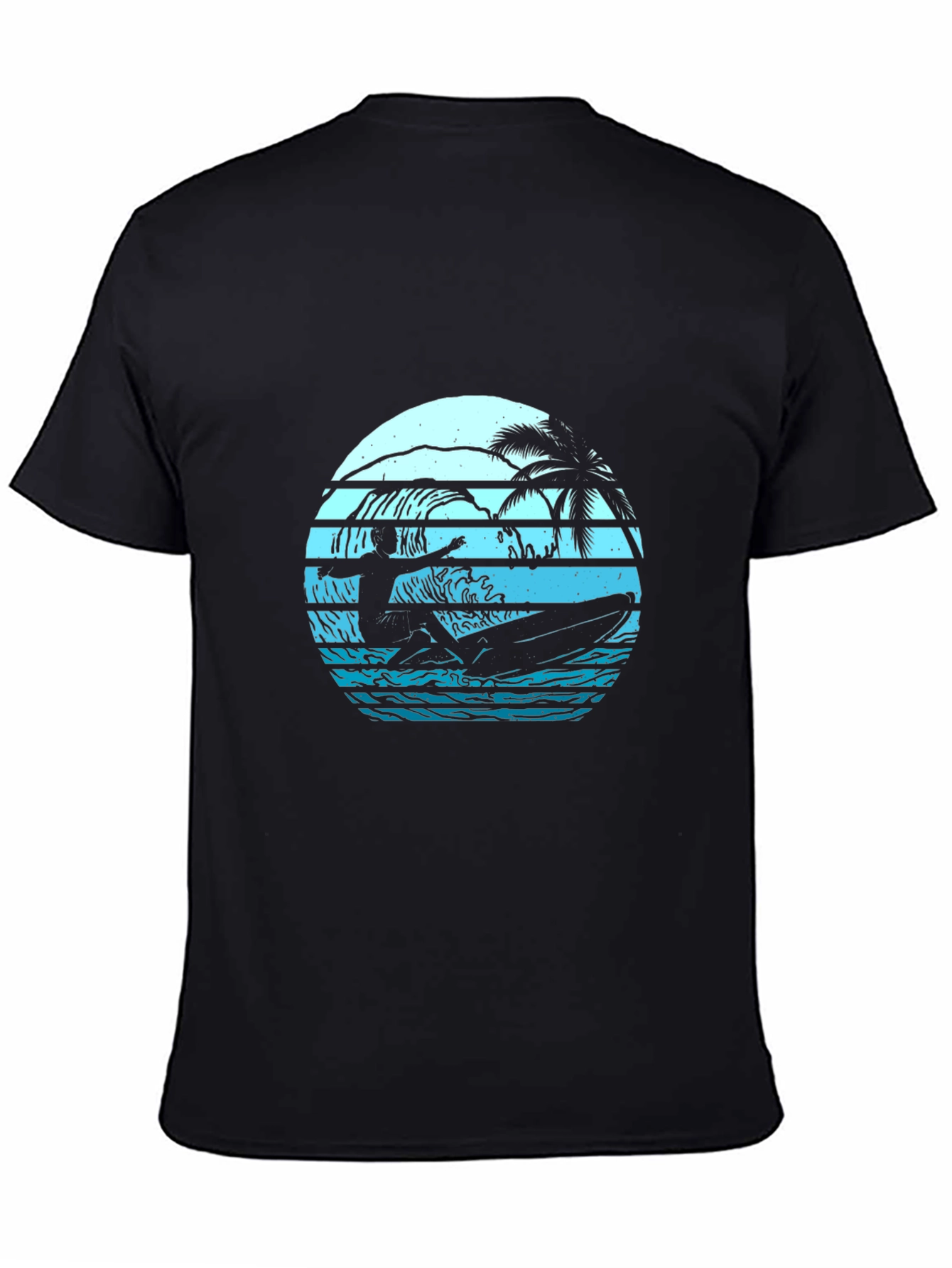 Surfing Sunset Graphic Tee - Retro Style