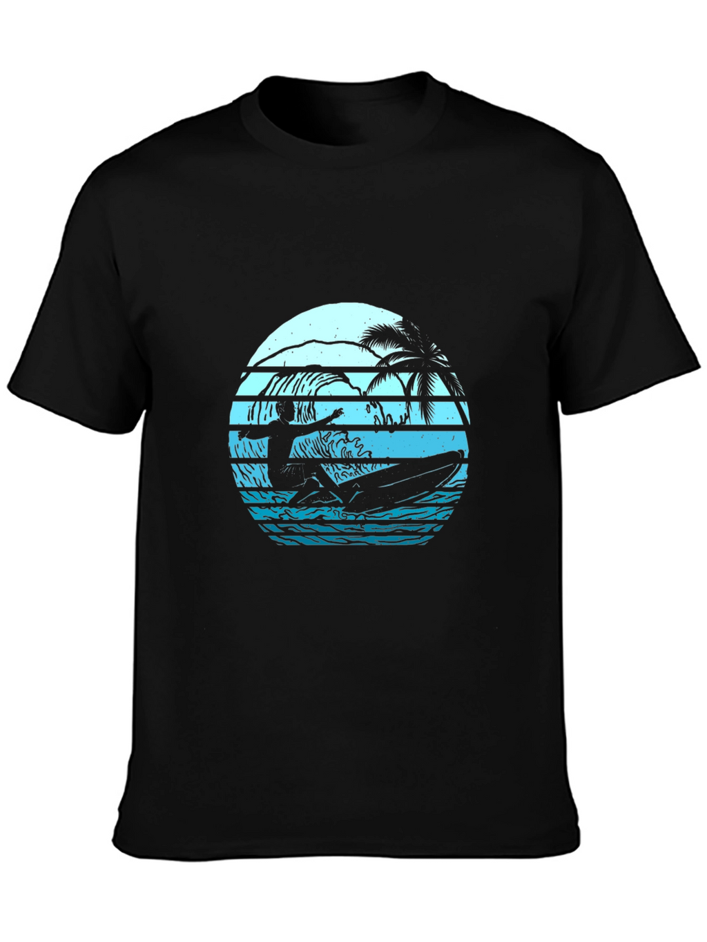 Surfing Sunset Graphic Tee - Retro Style