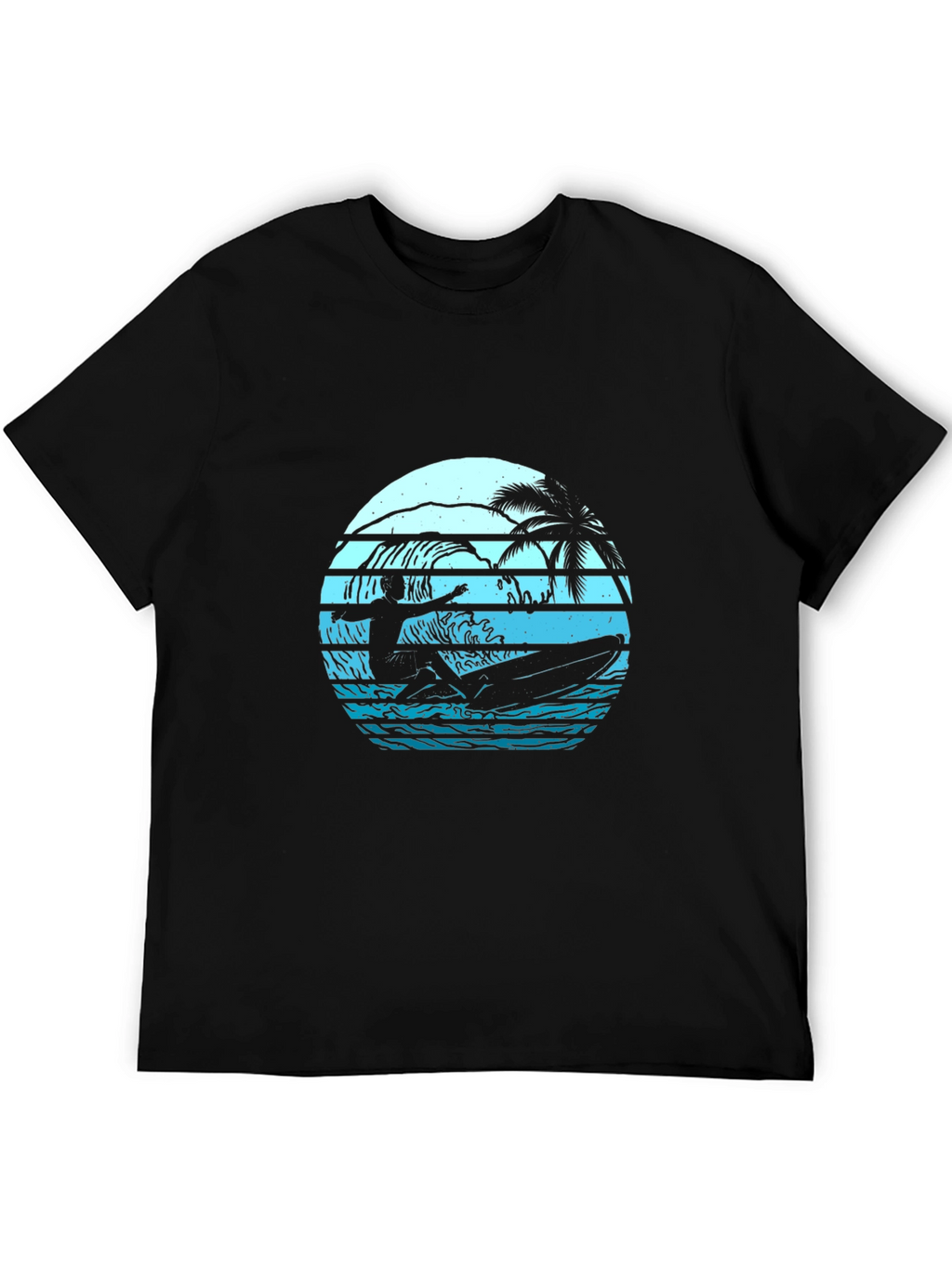 Surfing Sunset Graphic Tee - Retro Style