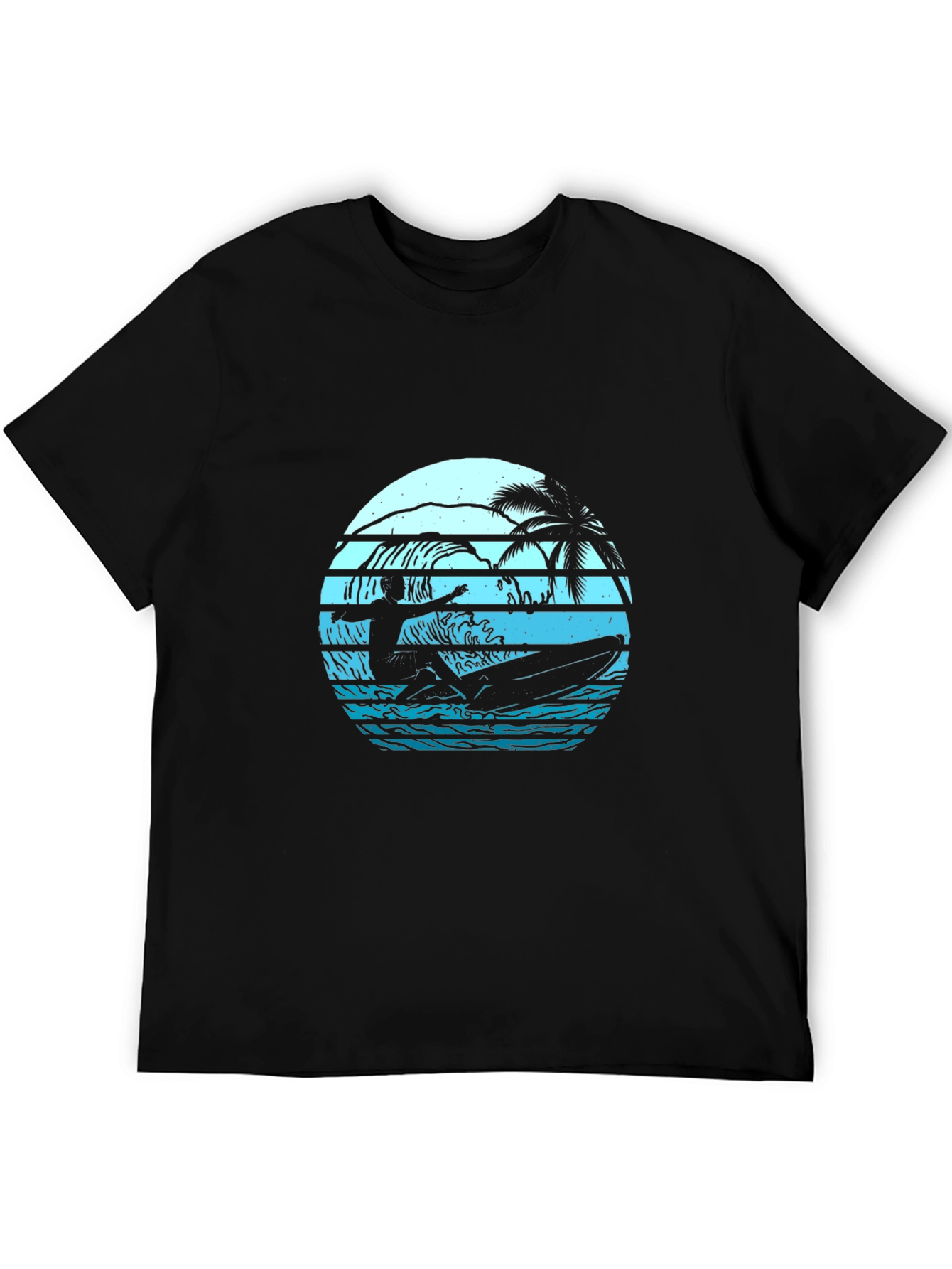 Surfing Sunset Graphic Tee - Retro Style