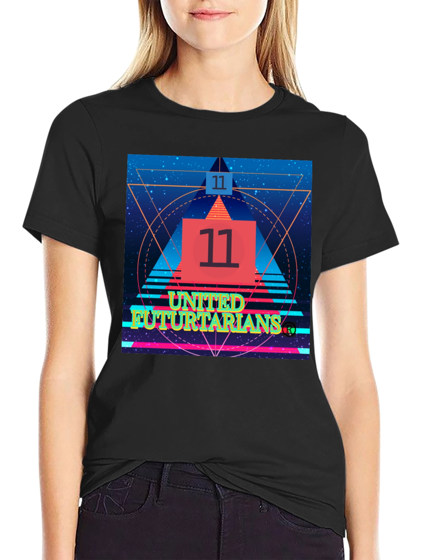 United Fututarians Black Graphic Tee