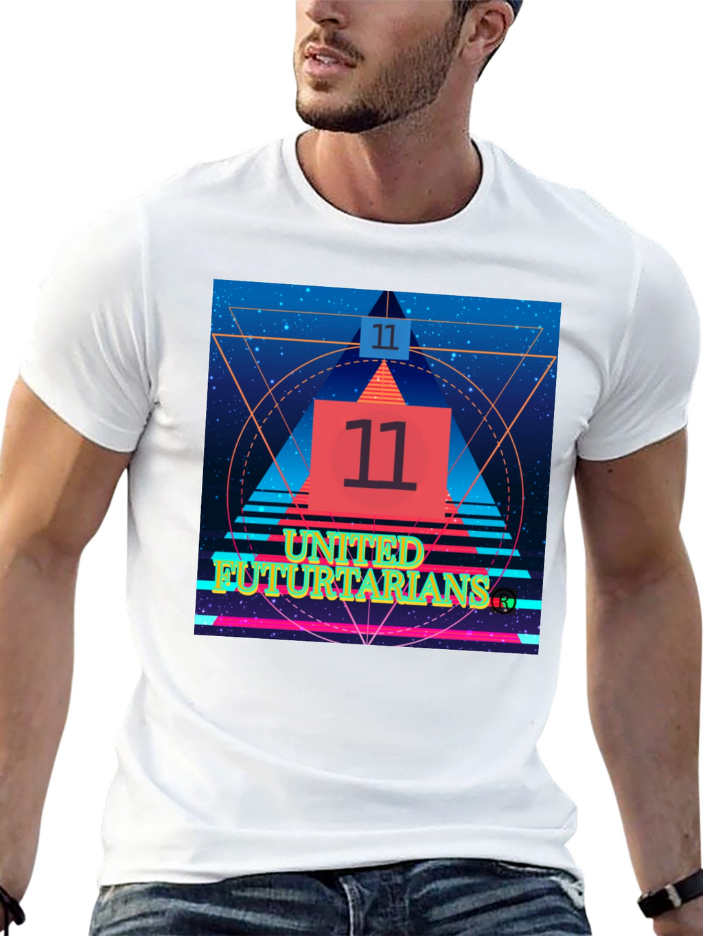 United Fututarians Black Graphic Tee