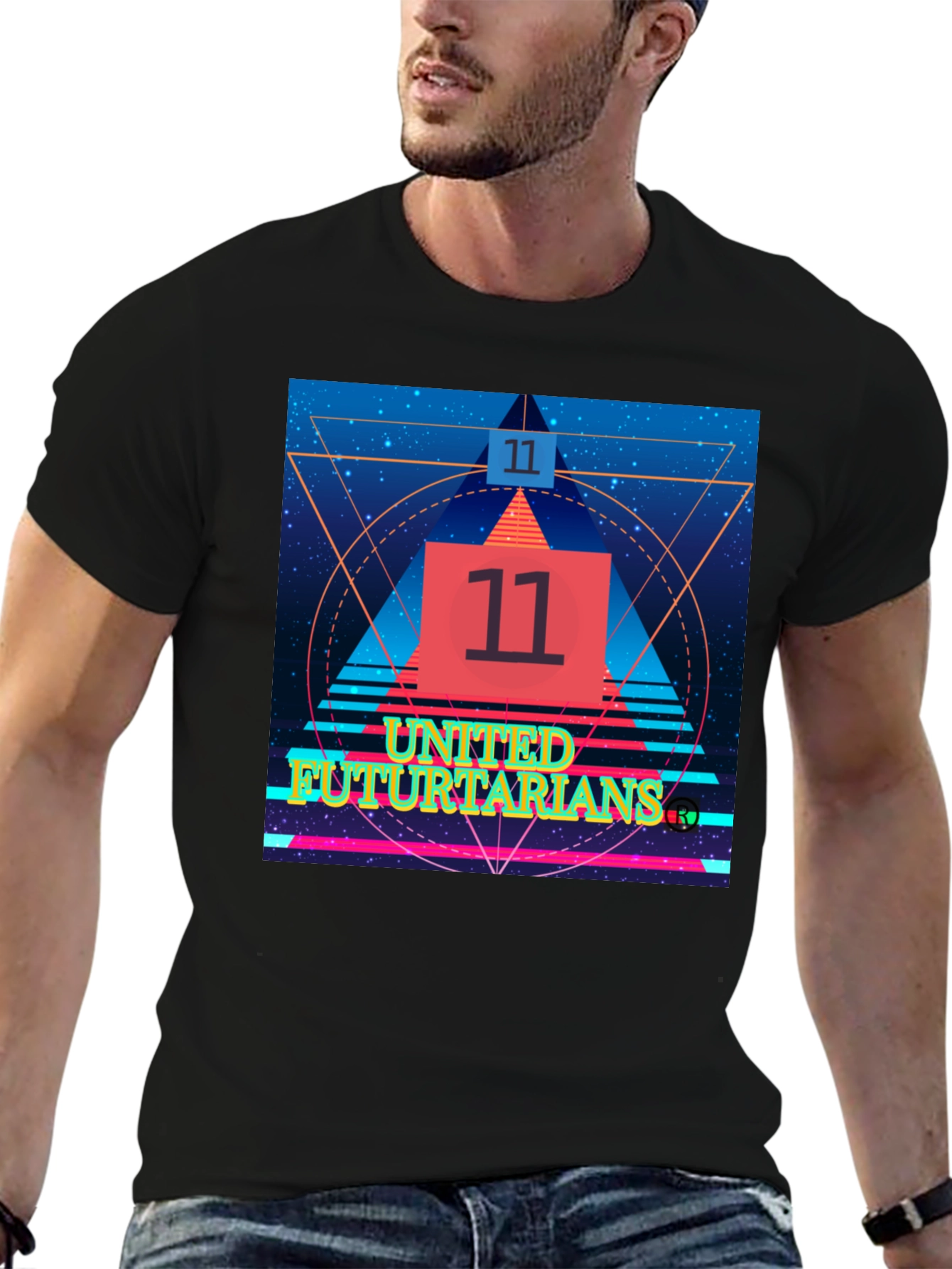 United Fututarians Black Graphic Tee