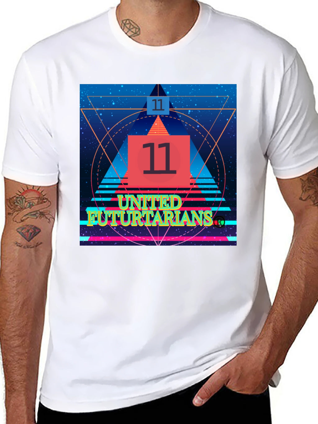 United Fututarians Black Graphic Tee