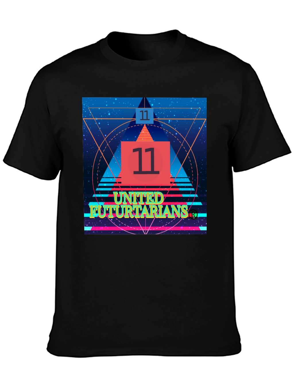 United Fututarians Black Graphic Tee