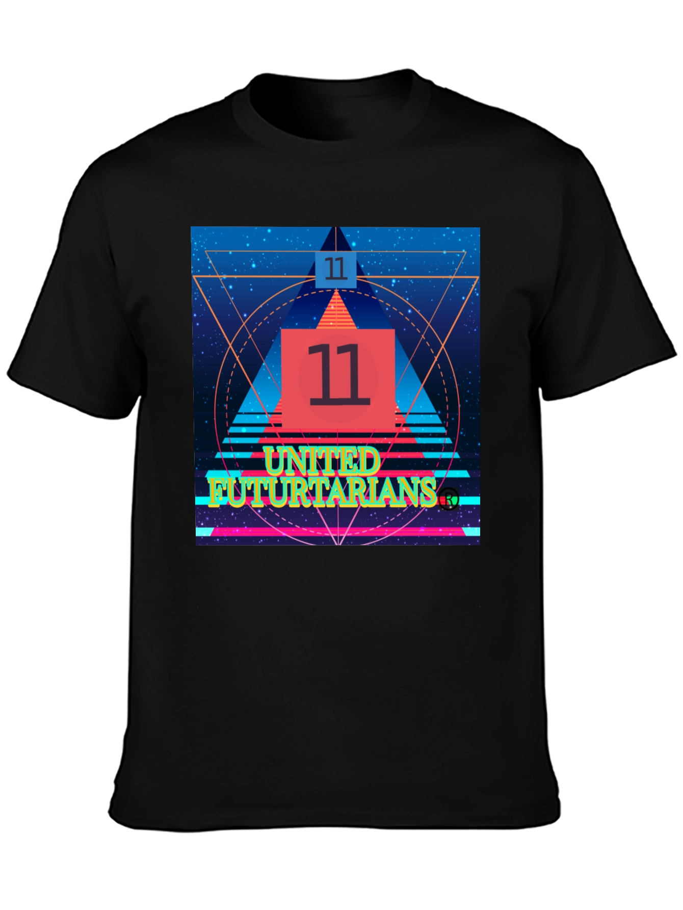 United Fututarians Black Graphic Tee