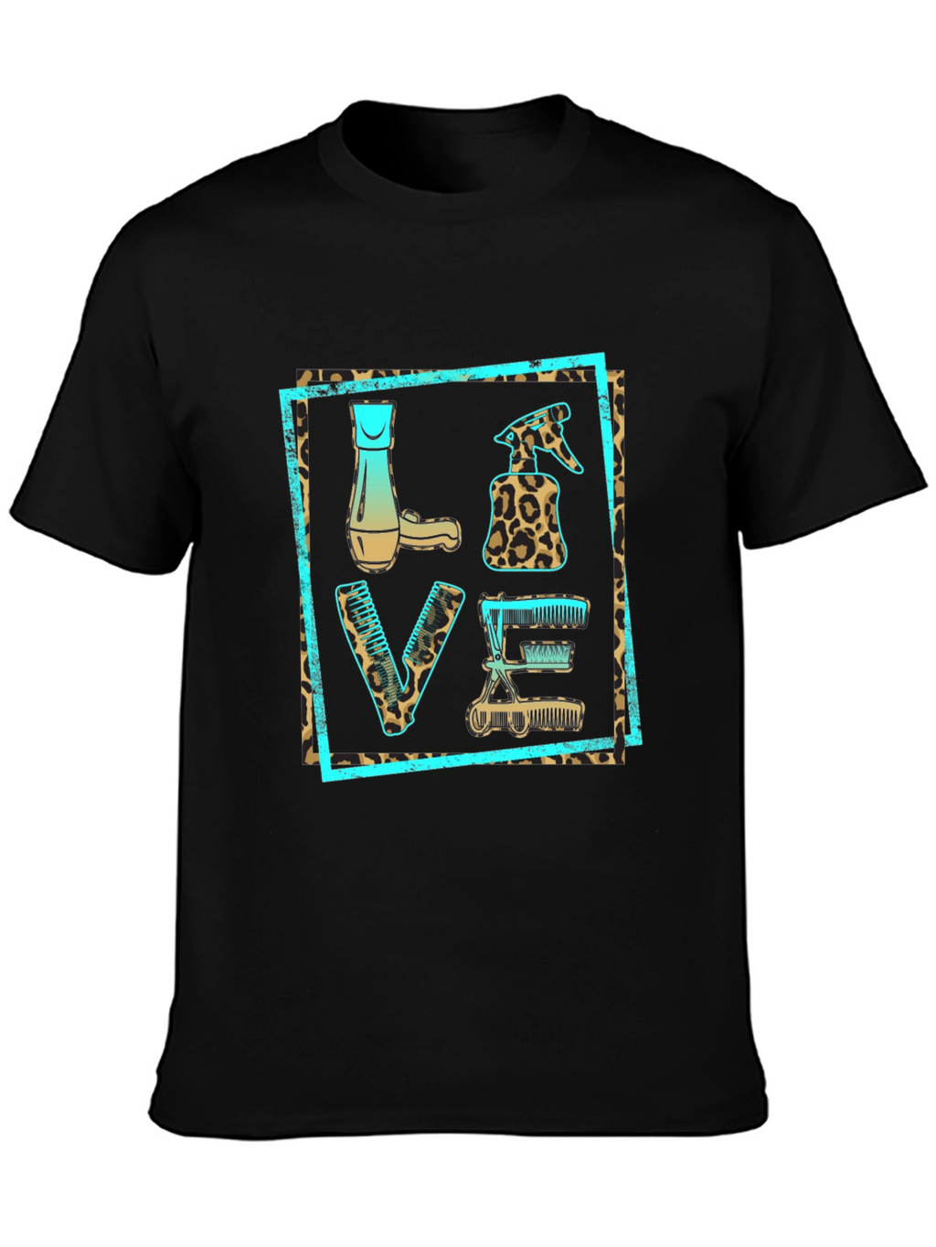 Barber LOVE Leopard Print Tee