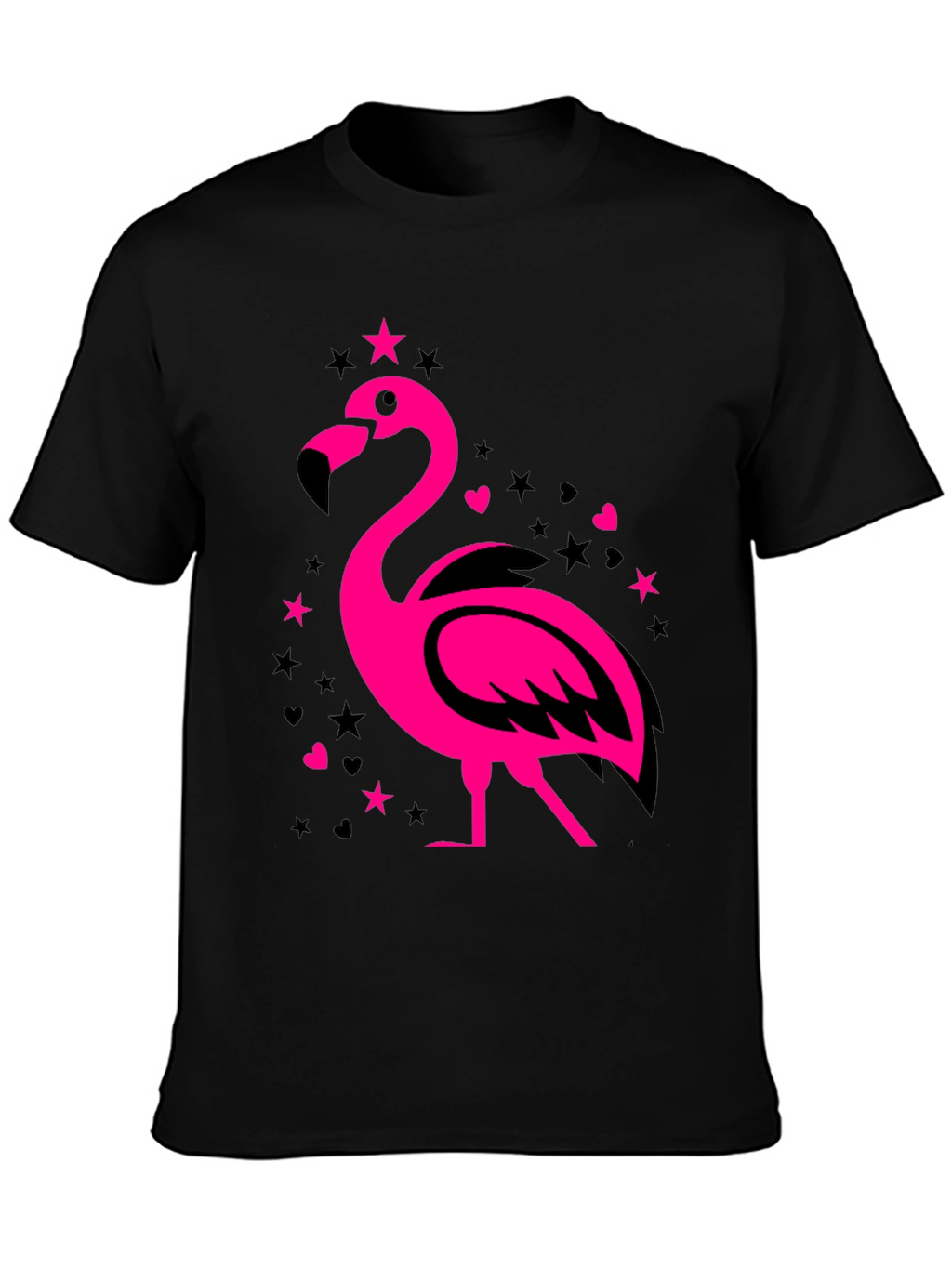 Flamingo Graphic Tee - Mens Black T-Shirt