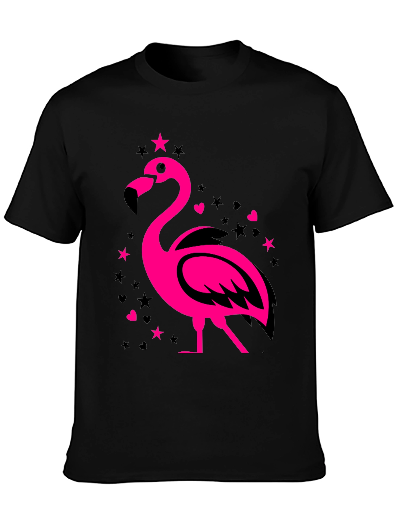 Flamingo Graphic Tee - Mens Black T-Shirt