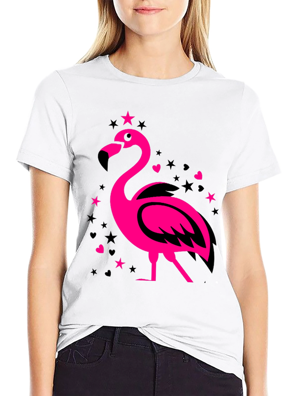 Flamingo Graphic Tee - Mens Black T-Shirt