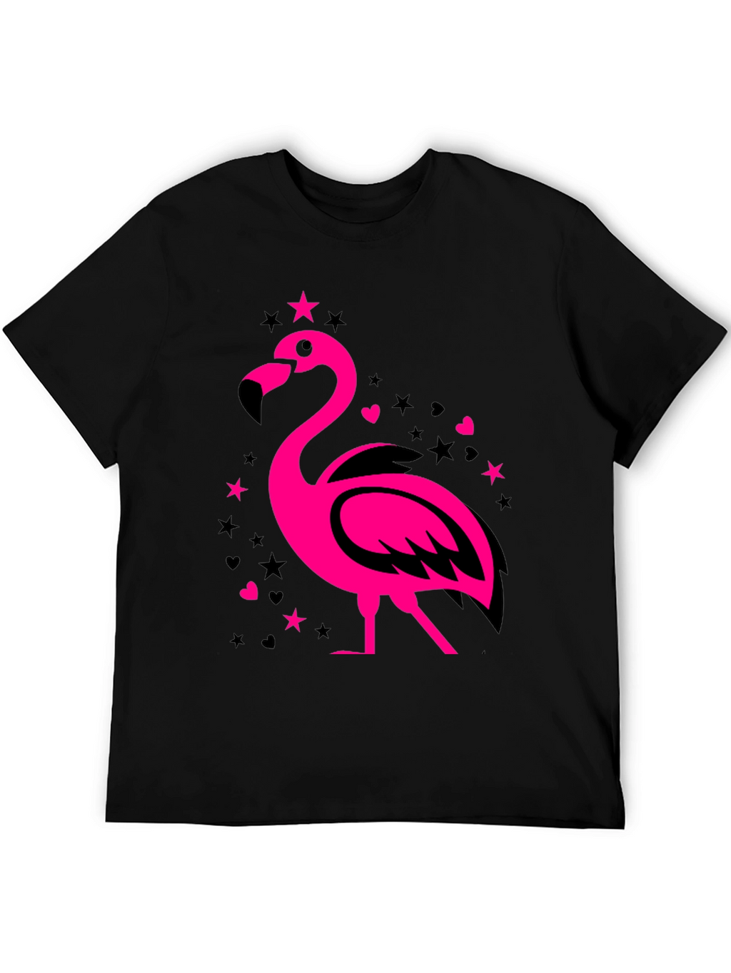 Flamingo Graphic Tee - Mens Black T-Shirt