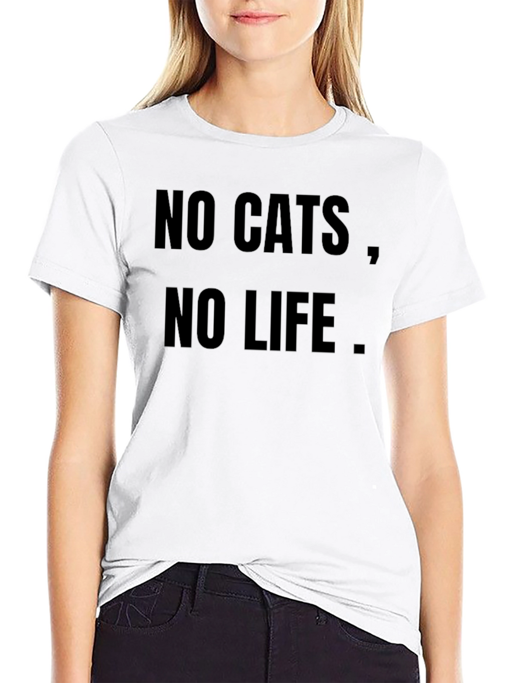 No Cats No Life Black Graphic Tee