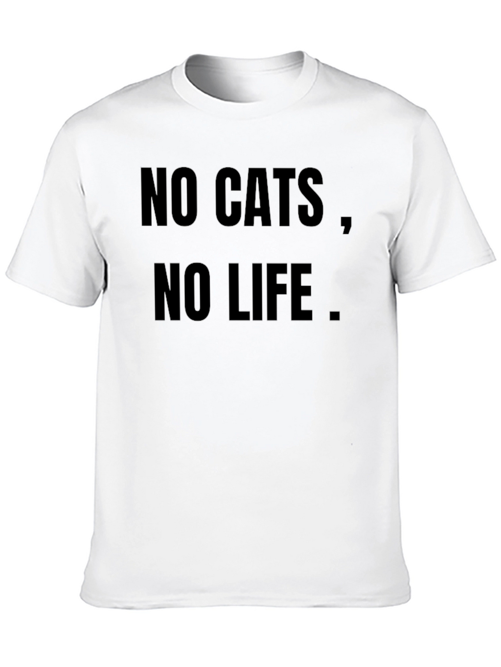 No Cats No Life Black Graphic Tee