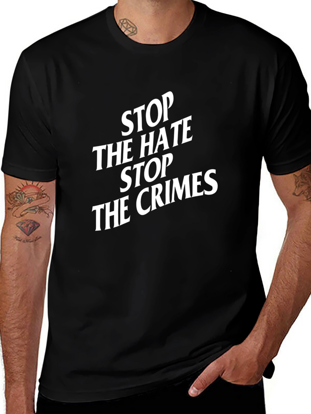 Stop The Hate Stop The Crimes Graphic Tee