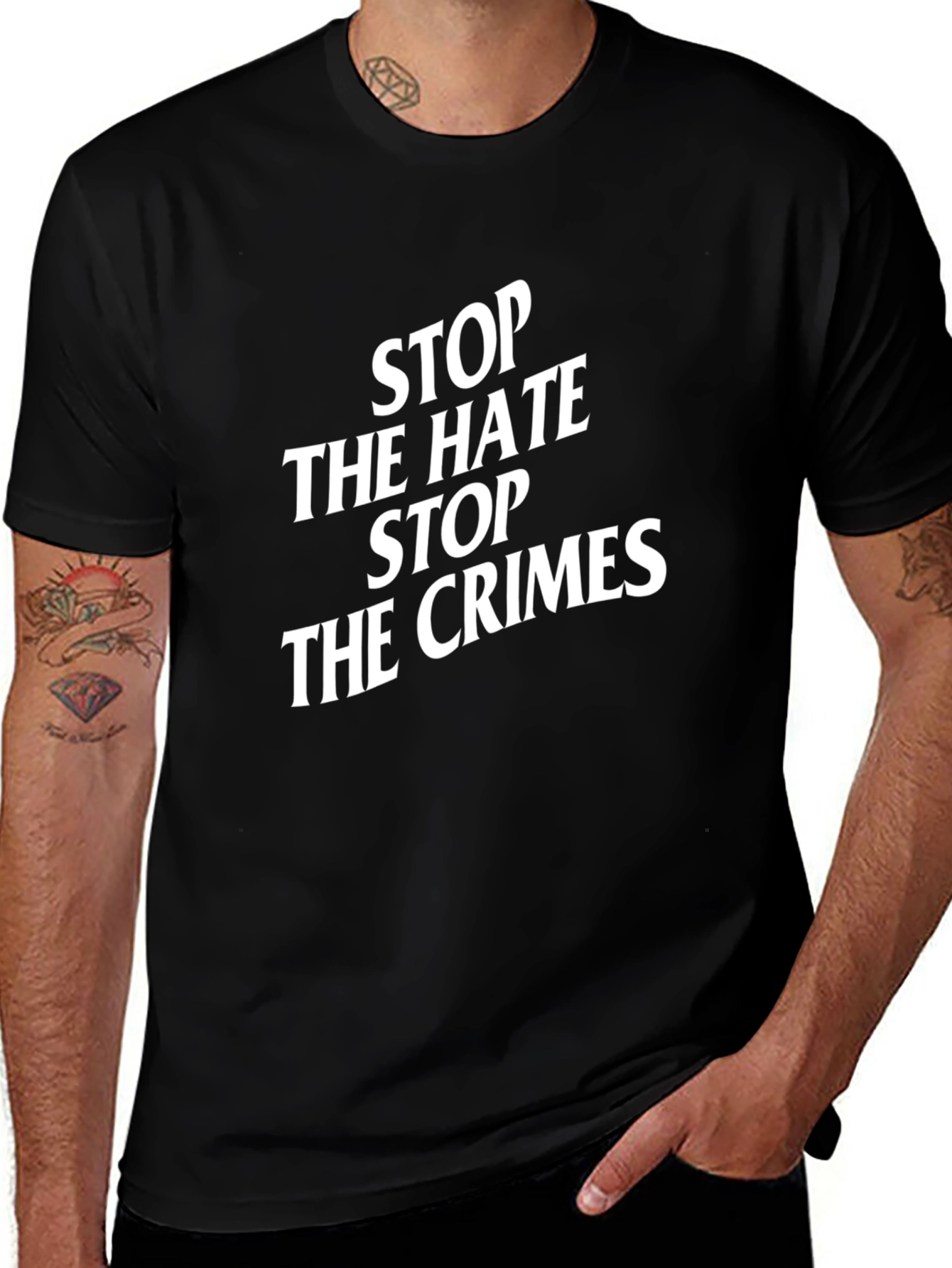 Stop The Hate Stop The Crimes Graphic Tee