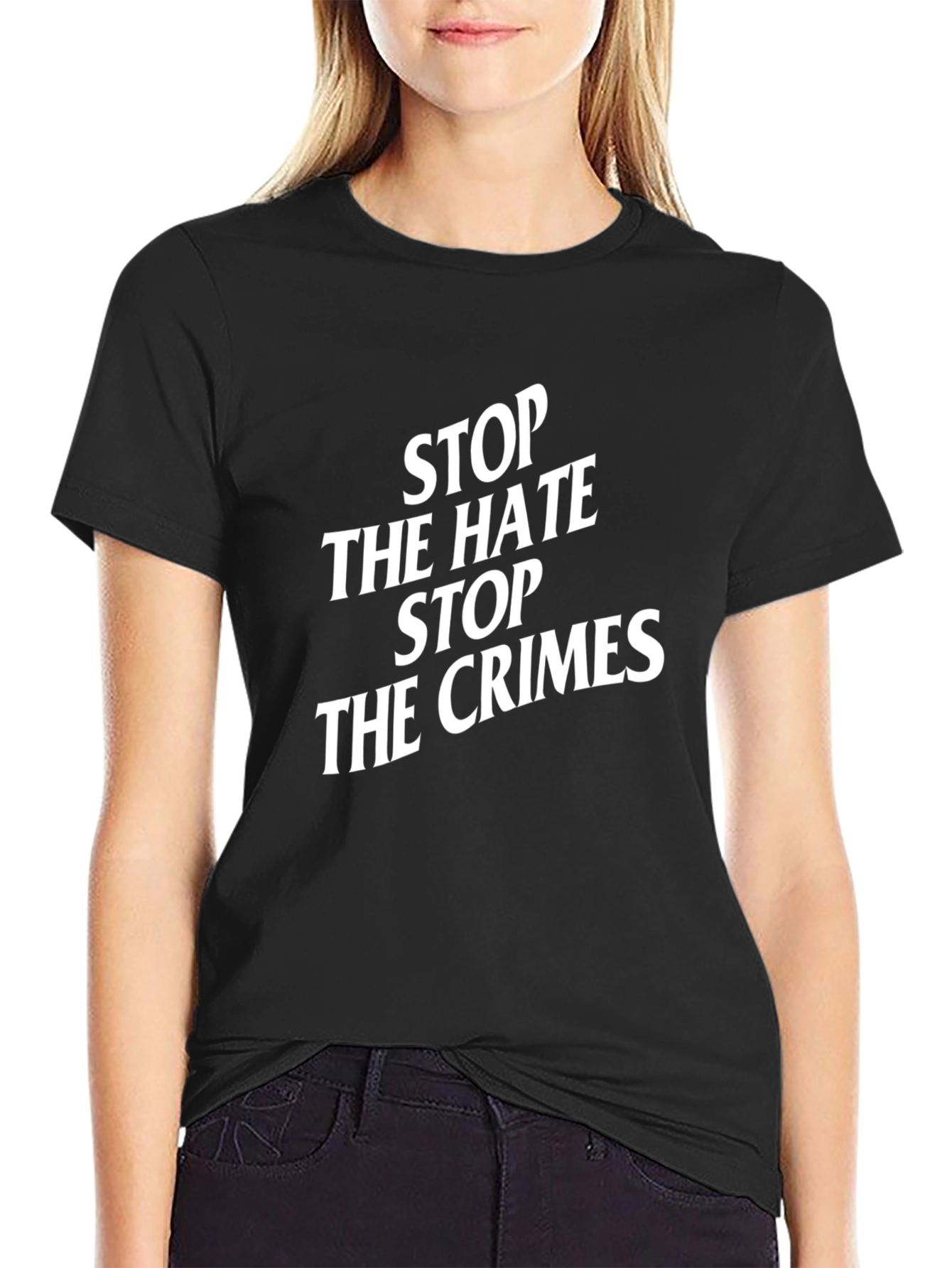Stop The Hate Stop The Crimes Graphic Tee