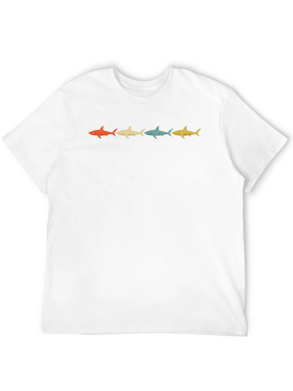 Retro Shark Row Graphic T-Shirt