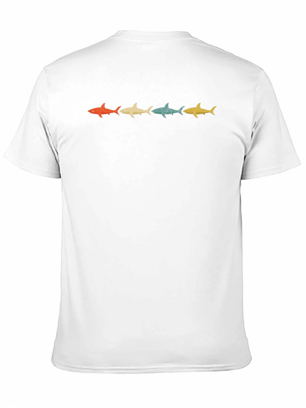 Retro Shark Row Graphic T-Shirt