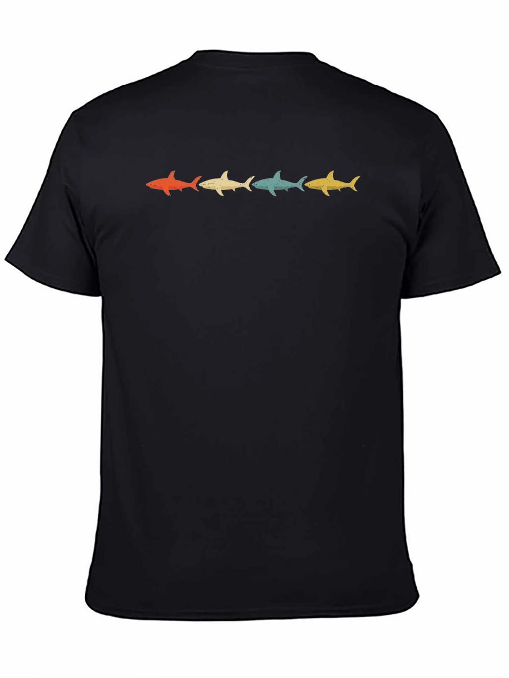 Retro Shark Row Graphic T-Shirt